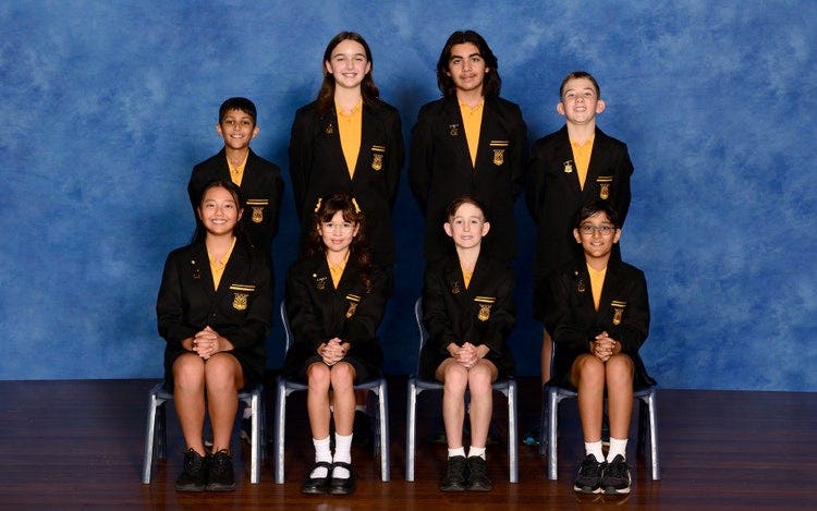 Our school captains representing student leadership and pride at Ryde East Public School